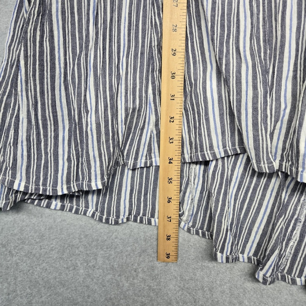 Kyla Seo Dress Womens Small Multicolor Embroidered Boho Stripe Cotton Swing - Picture 11 of 14